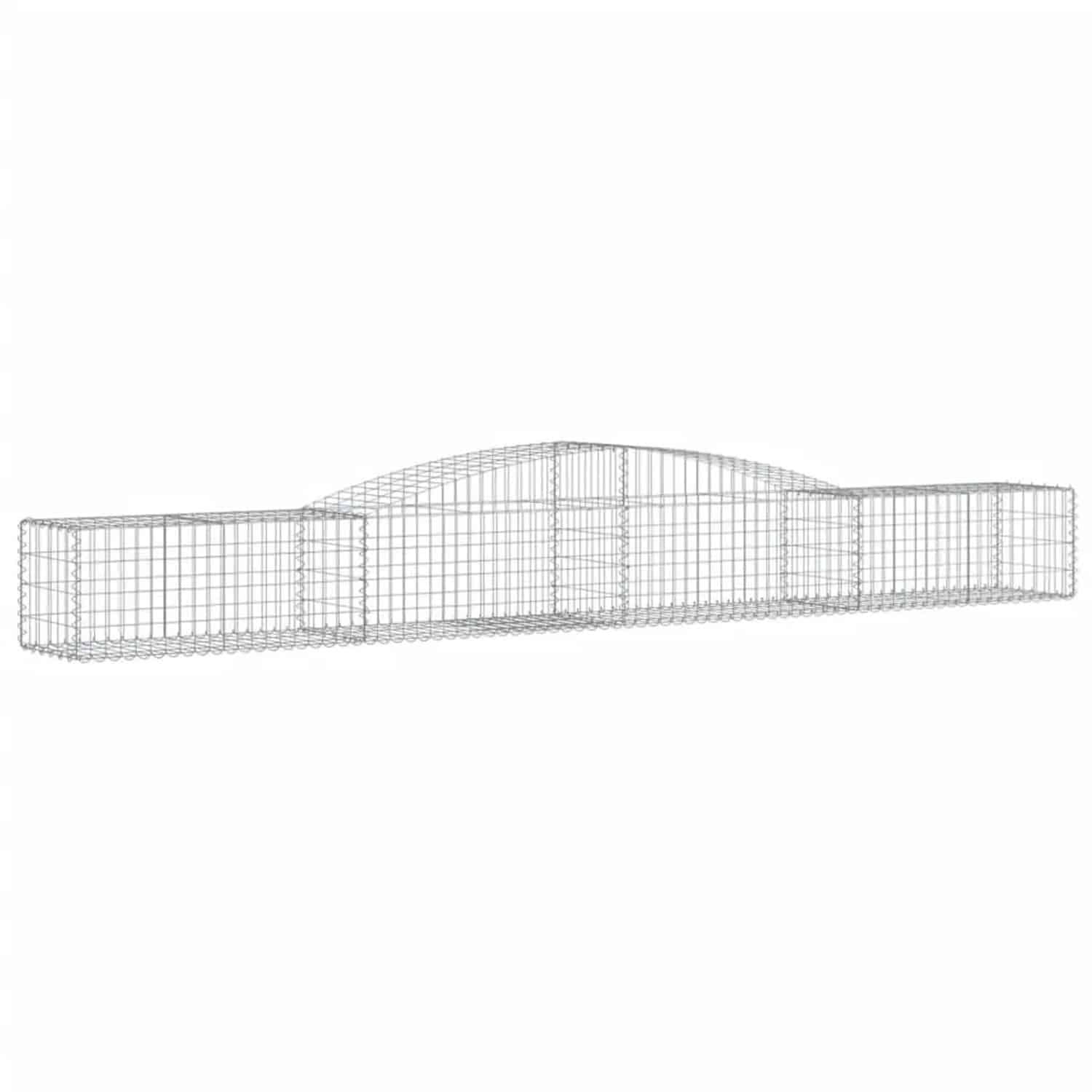 vidaXL Gabionen mit Hochbogen 5 Stk 400x50x40/60cm Verzinktes Eisen 3146960