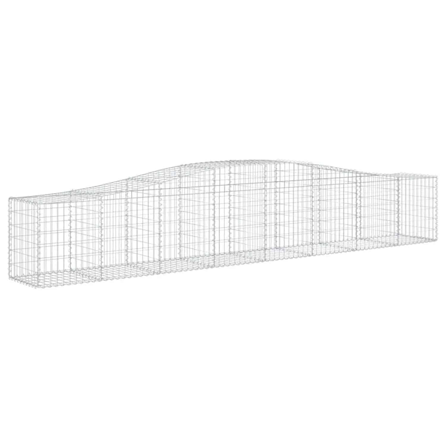 vidaXL Gabionen mit Hochbogen 5 Stk 400x50x60/80cm Verzinktes Eisen 3145933