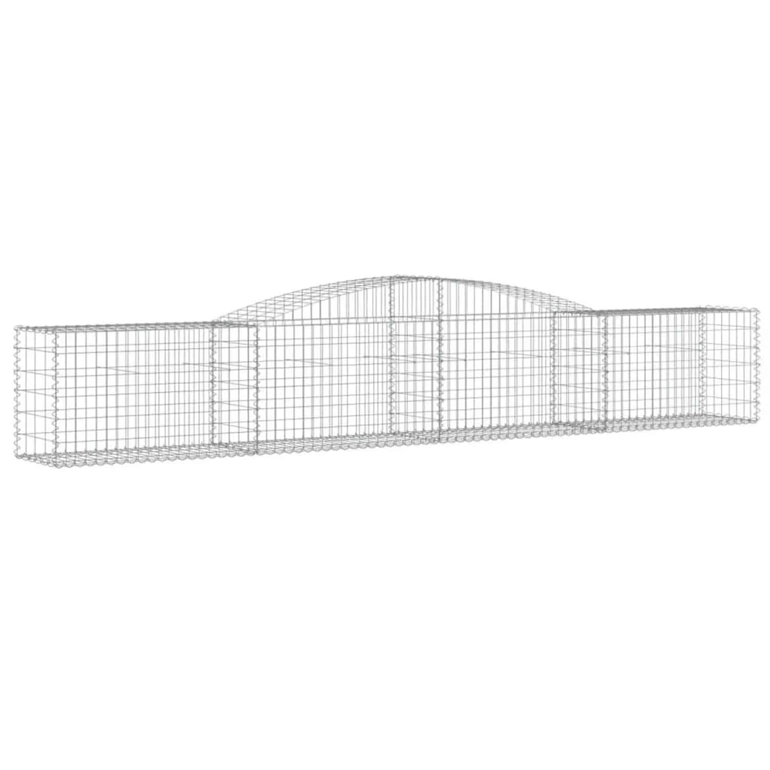 vidaXL Gabionen mit Hochbogen 5 Stk 400x50x60/80cm Verzinktes Eisen 3146973