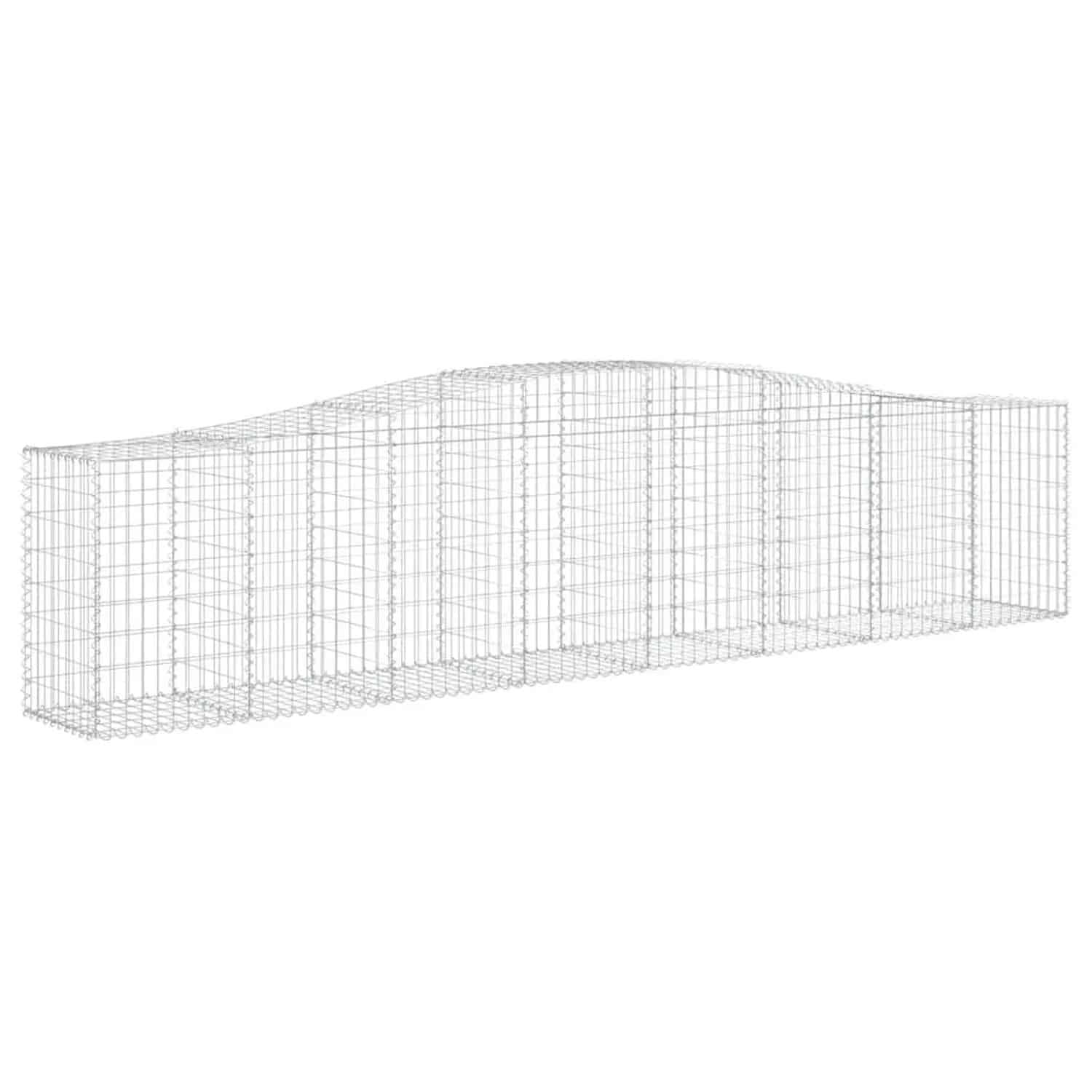 vidaXL Gabionen mit Hochbogen 5 Stk 400x50x80/100cm Verzinktes Eisen 3145946