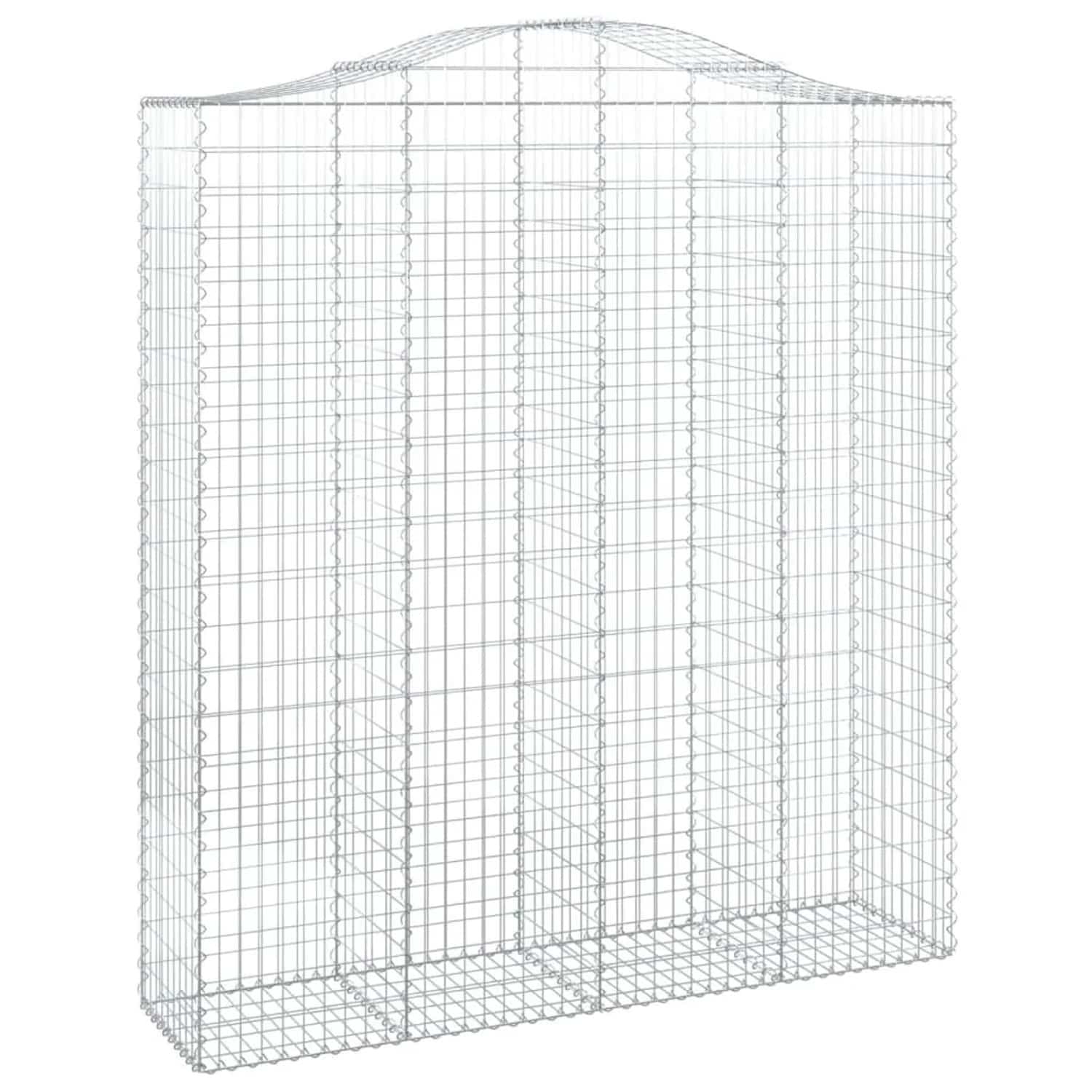 vidaXL Gabionen mit Hochbogen 6 Stk 200x50x220/240cm Verzinktes Eisen 3145770