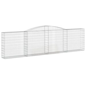 vidaXL Gabionen mit Hochbogen 6 Stk 400x30x100/120cm Verzinktes Eisen 3146870