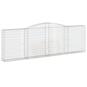 vidaXL Gabionen mit Hochbogen 6 Stk 400x30x120/140cm Verzinktes Eisen 3146883