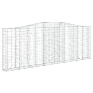 vidaXL Gabionen mit Hochbogen 6 Stk 400x30x140/160cm Verzinktes Eisen 3145856