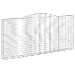 vidaXL Gabionen mit Hochbogen 6 Stk 400x30x180/200cm Verzinktes Eisen 3146922