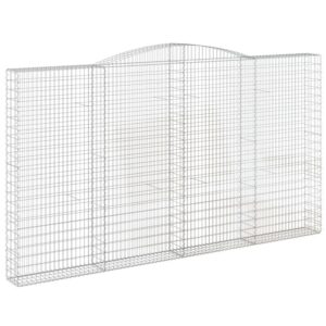 vidaXL Gabionen mit Hochbogen 6 Stk 400x30x220/240cm Verzinktes Eisen 3146948
