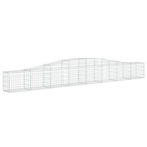 vidaXL Gabionen mit Hochbogen 6 Stk 400x30x40/60 cm Verzinktes Eisen 3145791
