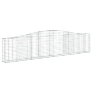 vidaXL Gabionen mit Hochbogen 6 Stk 400x30x80/100cm Eisen 1562683