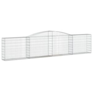 vidaXL Gabionen mit Hochbogen 6 Stk 400x30x80/100cm Eisen 1635413