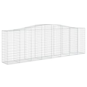 vidaXL Gabionen mit Hochbogen 6 Stk 400x50x120/140cm Verzinktes Eisen 3145973