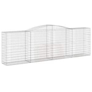 vidaXL Gabionen mit Hochbogen 6 Stk 400x50x120/140cm Verzinktes Eisen 3147013