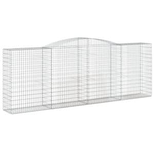 vidaXL Gabionen mit Hochbogen 6 Stk 400x50x140/160cm Eisen 1635363