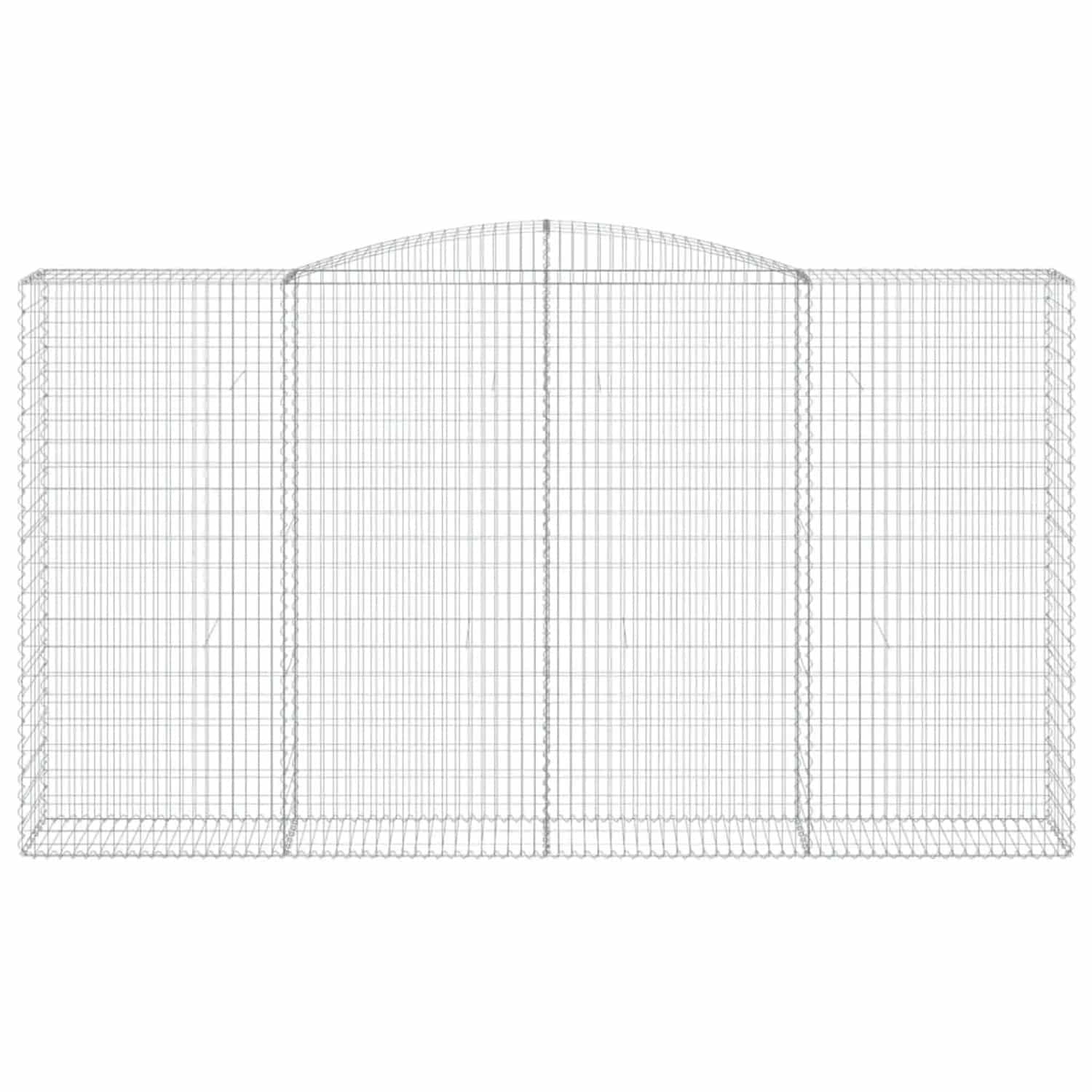 vidaXL Gabionen mit Hochbogen 6 Stk 400x50x220/240cm Eisen 1635423