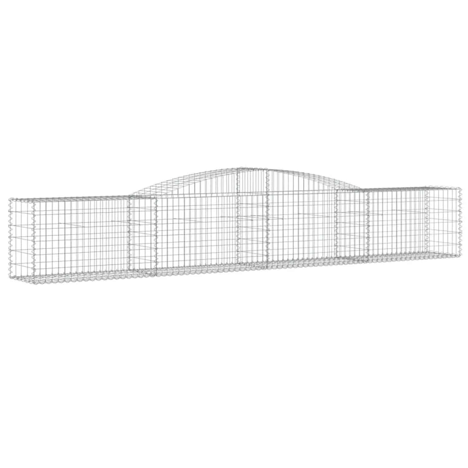 vidaXL Gabionen mit Hochbogen 6 Stk 400x50x60/80cm Verzinktes Eisen 3146974