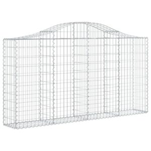 vidaXL Gabionen mit Hochbogen 7 Stk 200x30x100/120cm Eisen 1562649