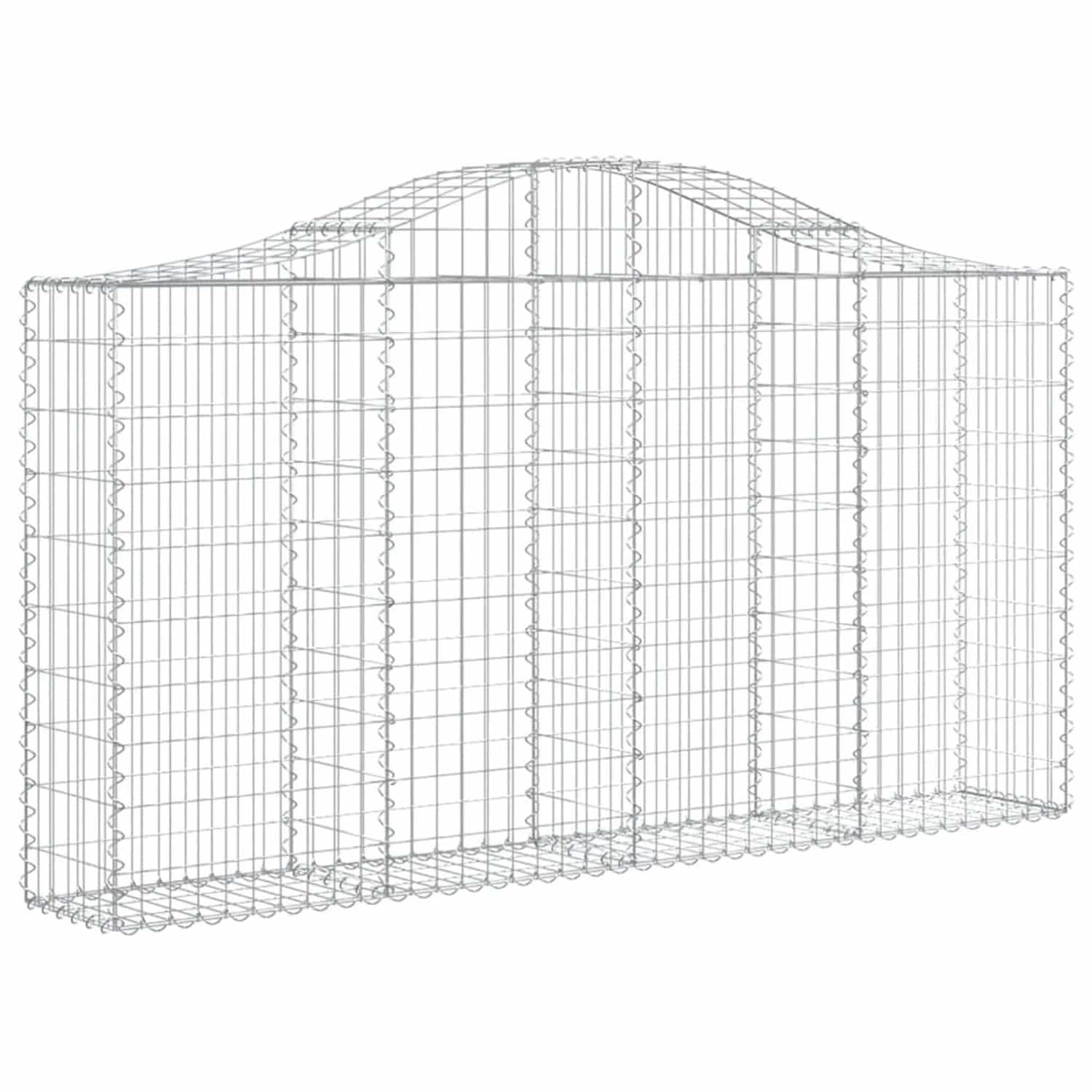 vidaXL Gabionen mit Hochbogen 7 Stk 200x30x100/120cm Eisen 1562649