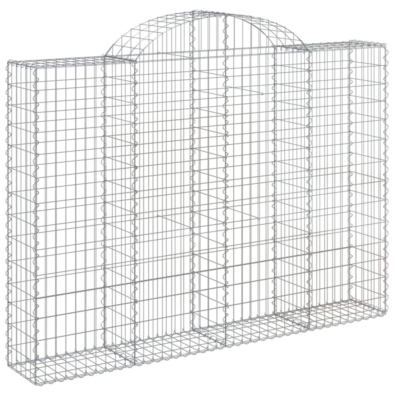vidaXL Gabionen mit Hochbogen 7 Stk 200x30x140/160cm Eisen 1668668