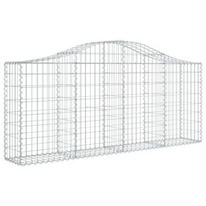 vidaXL Gabionen mit Hochbogen 7 Stk 200x30x80/100 cm Eisen 1562662