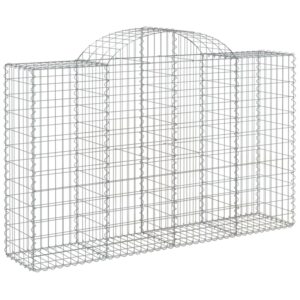 vidaXL Gabionen mit Hochbogen 7 Stk 200x50x120/140cm Eisen 1666103