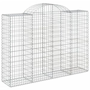 vidaXL Gabionen mit Hochbogen 7 Stk 200x50x140/160cm Eisen 1669119