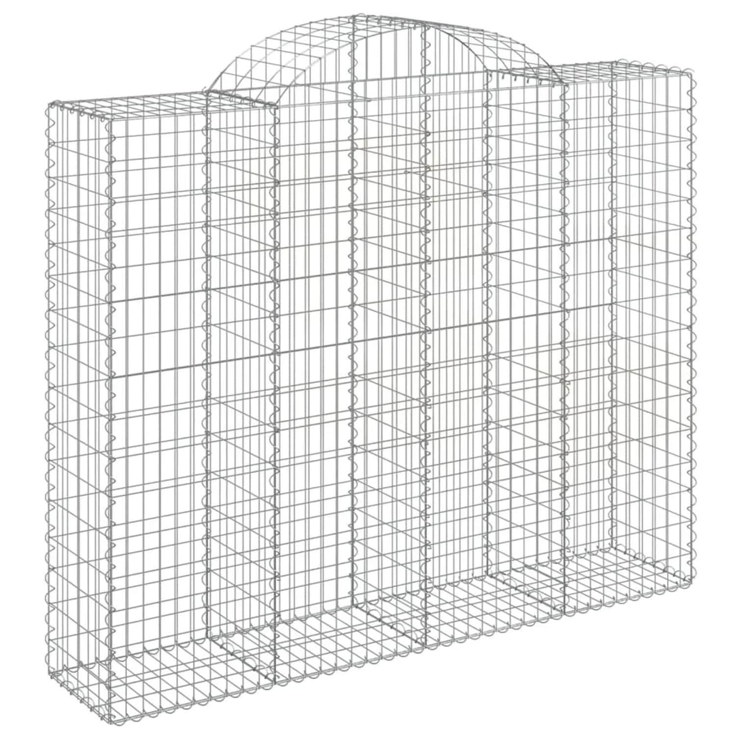 vidaXL Gabionen mit Hochbogen 7 Stk 200x50x160/180cm Eisen 1666113