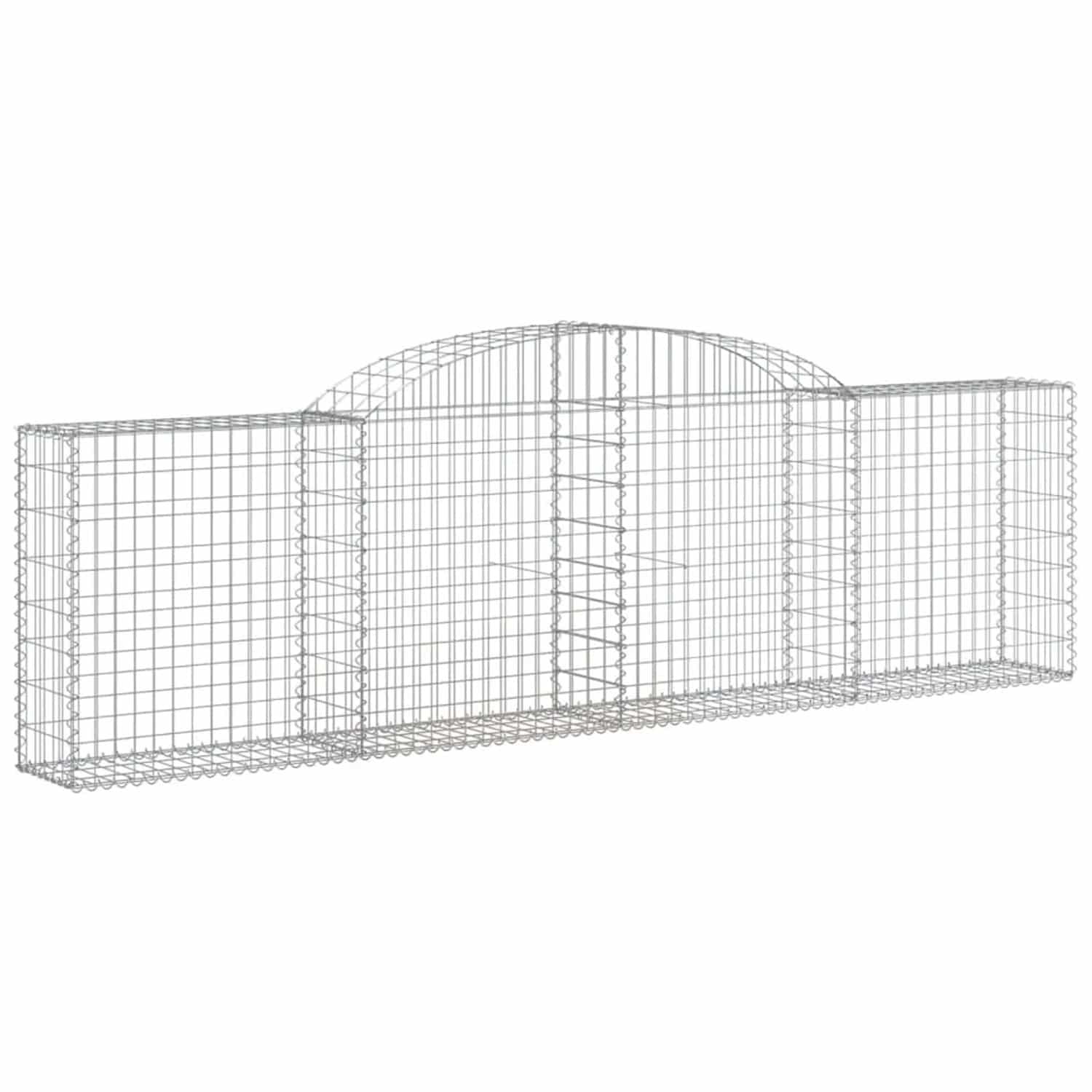 vidaXL Gabionen mit Hochbogen 7 Stk 300x30x80/100 cm Eisen 1671233