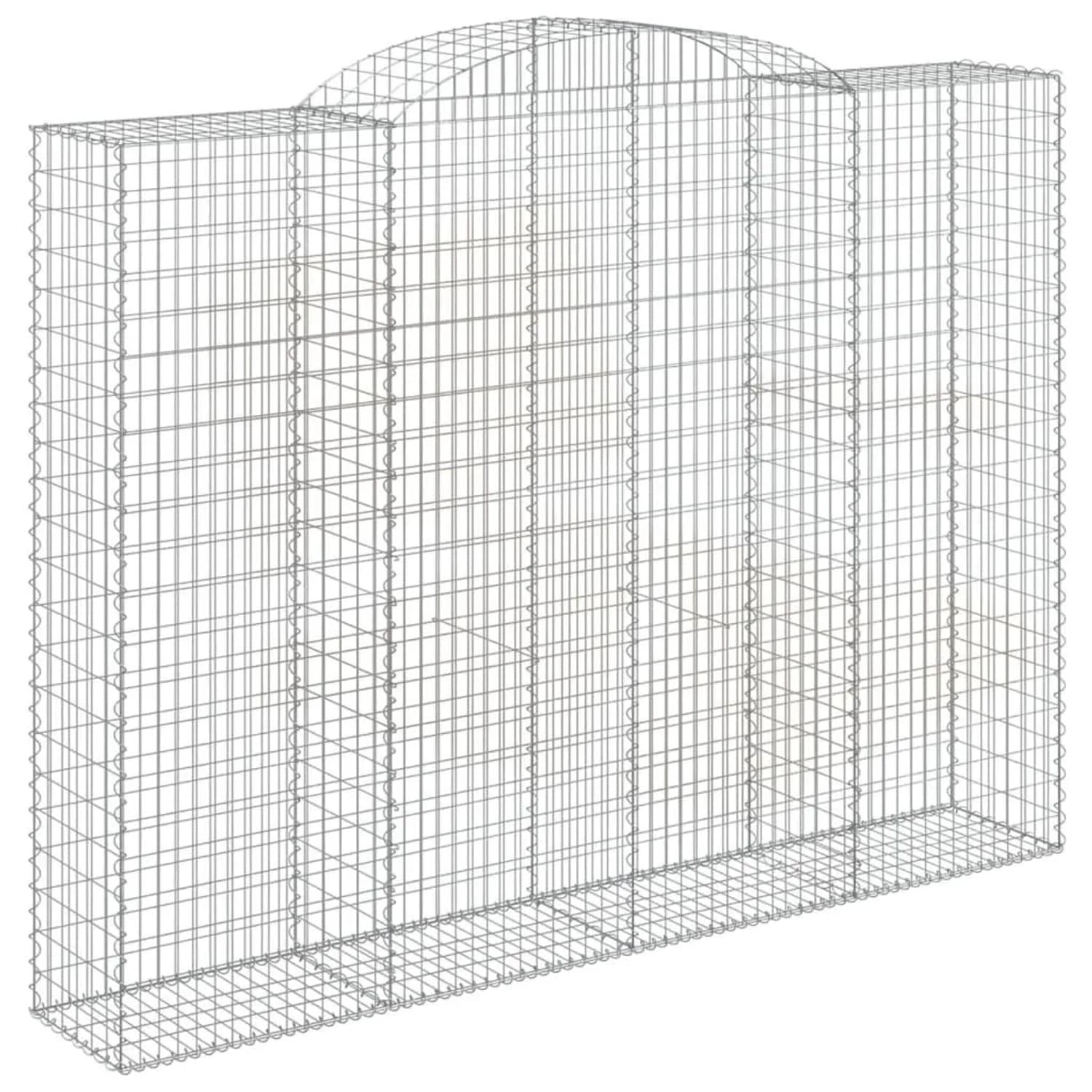 vidaXL Gabionen mit Hochbogen 7 Stk 300x50x220/240cm Verzinktes Eisen 3146814