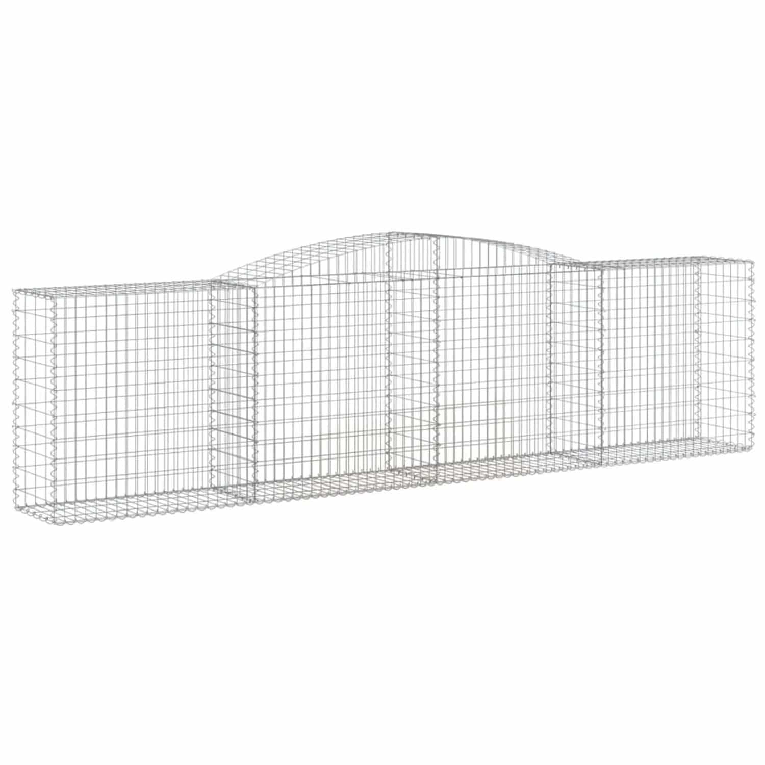 vidaXL Gabionen mit Hochbogen 7 Stk 400x50x100/120cm Eisen 1635486