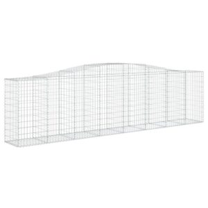vidaXL Gabionen mit Hochbogen 7 Stk 400x50x100/120cm Verzinktes Eisen 3145961
