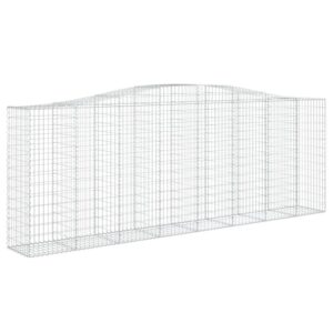 vidaXL Gabionen mit Hochbogen 7 Stk 400x50x140/160cm Verzinktes Eisen 3145987