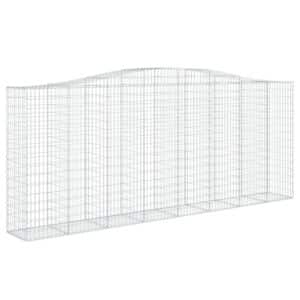 vidaXL Gabionen mit Hochbogen 7 Stk 400x50x160/180cm Verzinktes Eisen 3146000