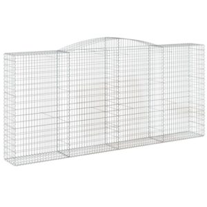 vidaXL Gabionen mit Hochbogen 7 Stk 400x50x180/200cm Verzinktes Eisen 3147053