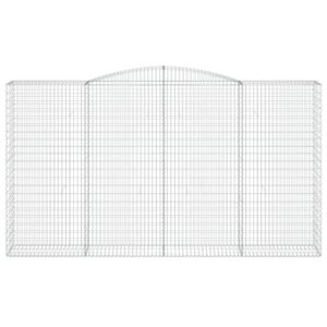 vidaXL Gabionen mit Hochbogen 7 Stk 400x50x220/240cm Eisen 1635337