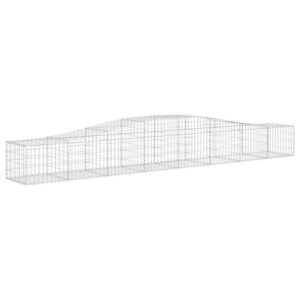 vidaXL Gabionen mit Hochbogen 7 Stk 400x50x40/60cm Verzinktes Eisen 3145922