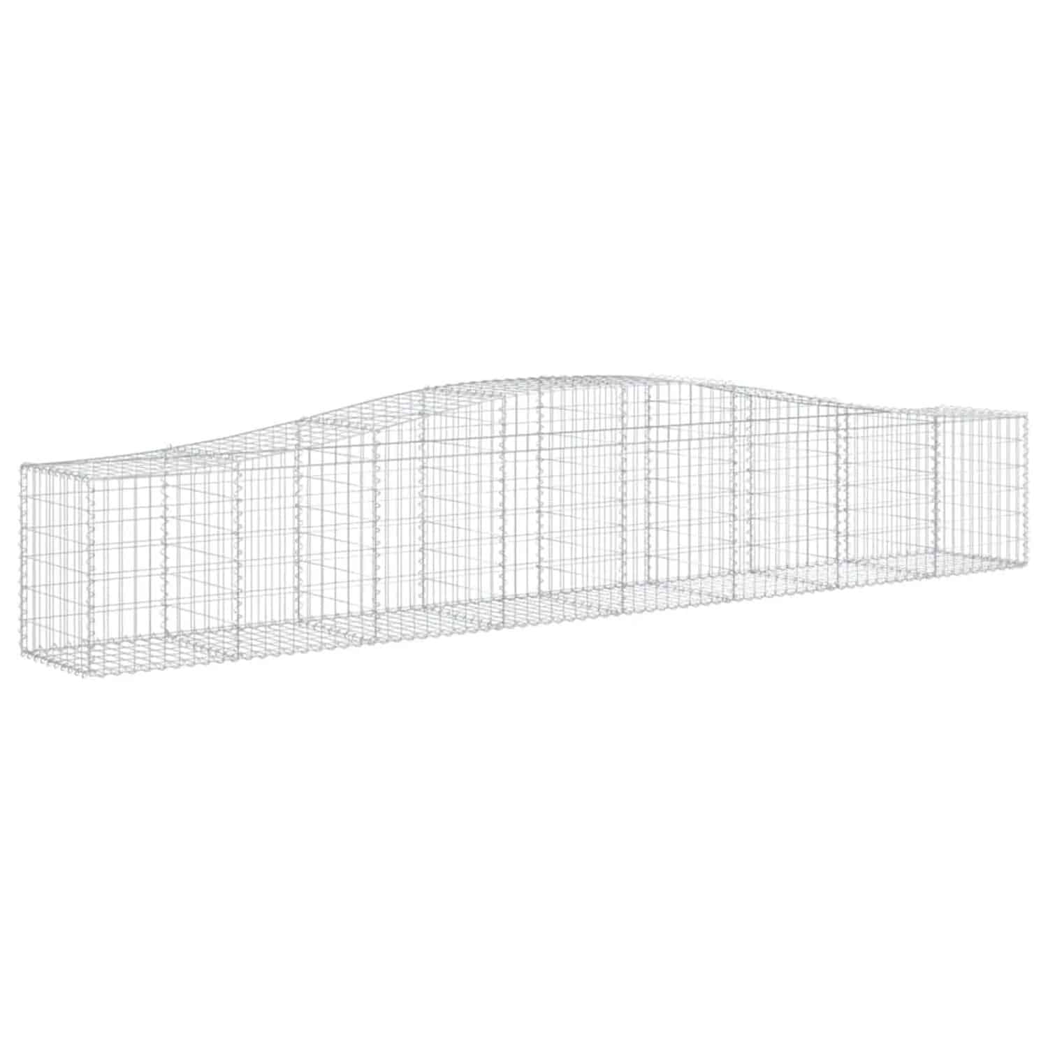 vidaXL Gabionen mit Hochbogen 7 Stk 400x50x60/80cm Eisen 1562264