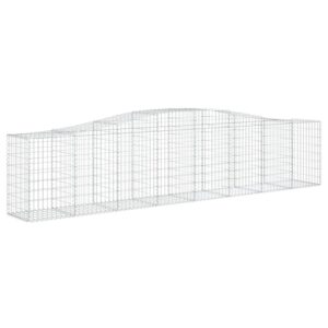vidaXL Gabionen mit Hochbogen 7 Stk 400x50x80/100cm Eisen 1562128
