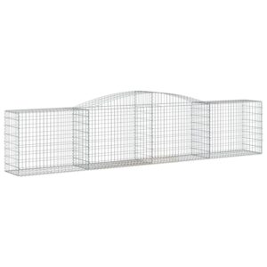 vidaXL Gabionen mit Hochbogen 7 Stk 400x50x80/100cm Eisen 1635468