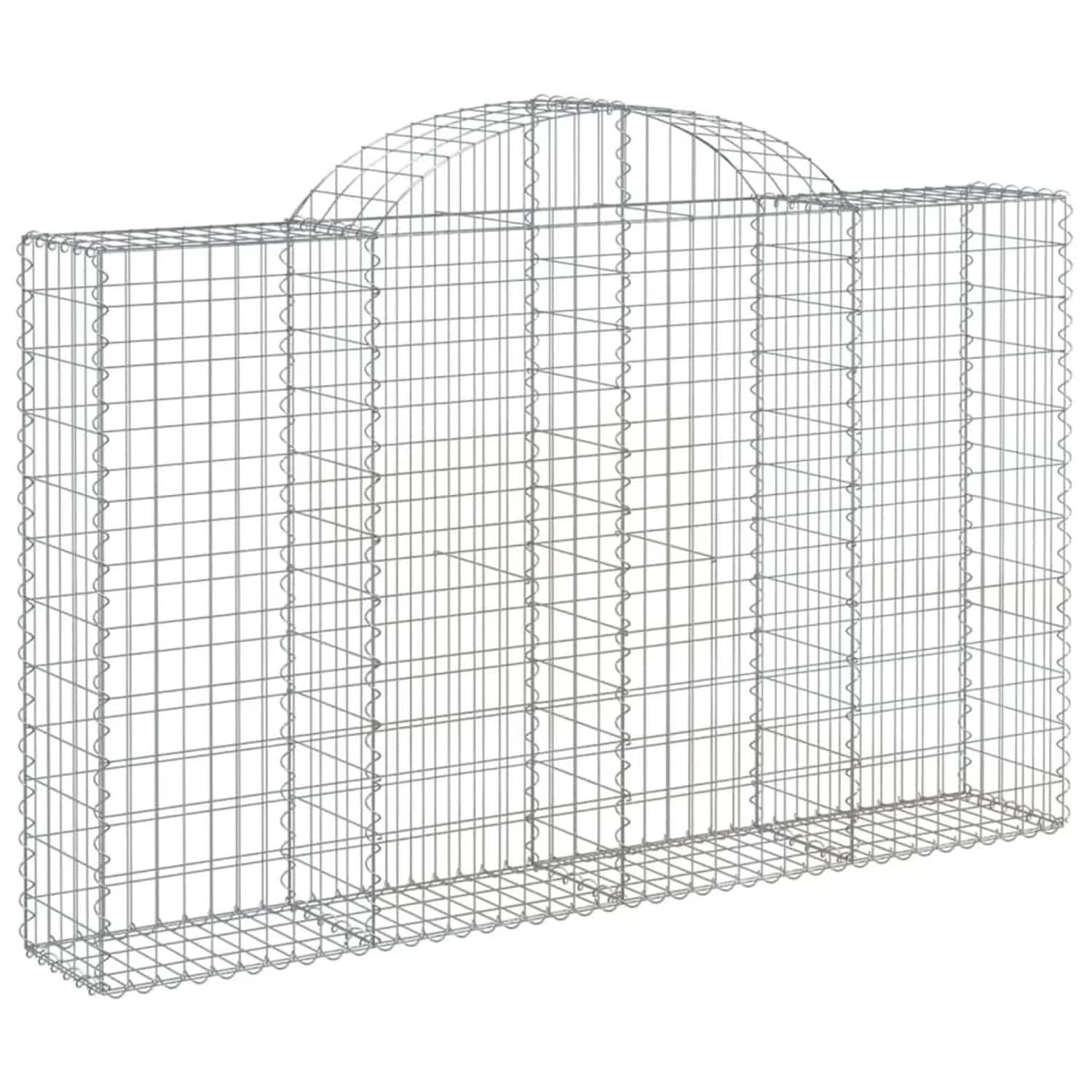 vidaXL Gabionen mit Hochbogen 8 Stk 200x30x120/140cm Eisen 1667849