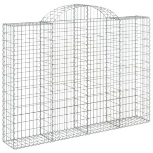 vidaXL Gabionen mit Hochbogen 8 Stk 200x30x140/160cm Eisen 1668981