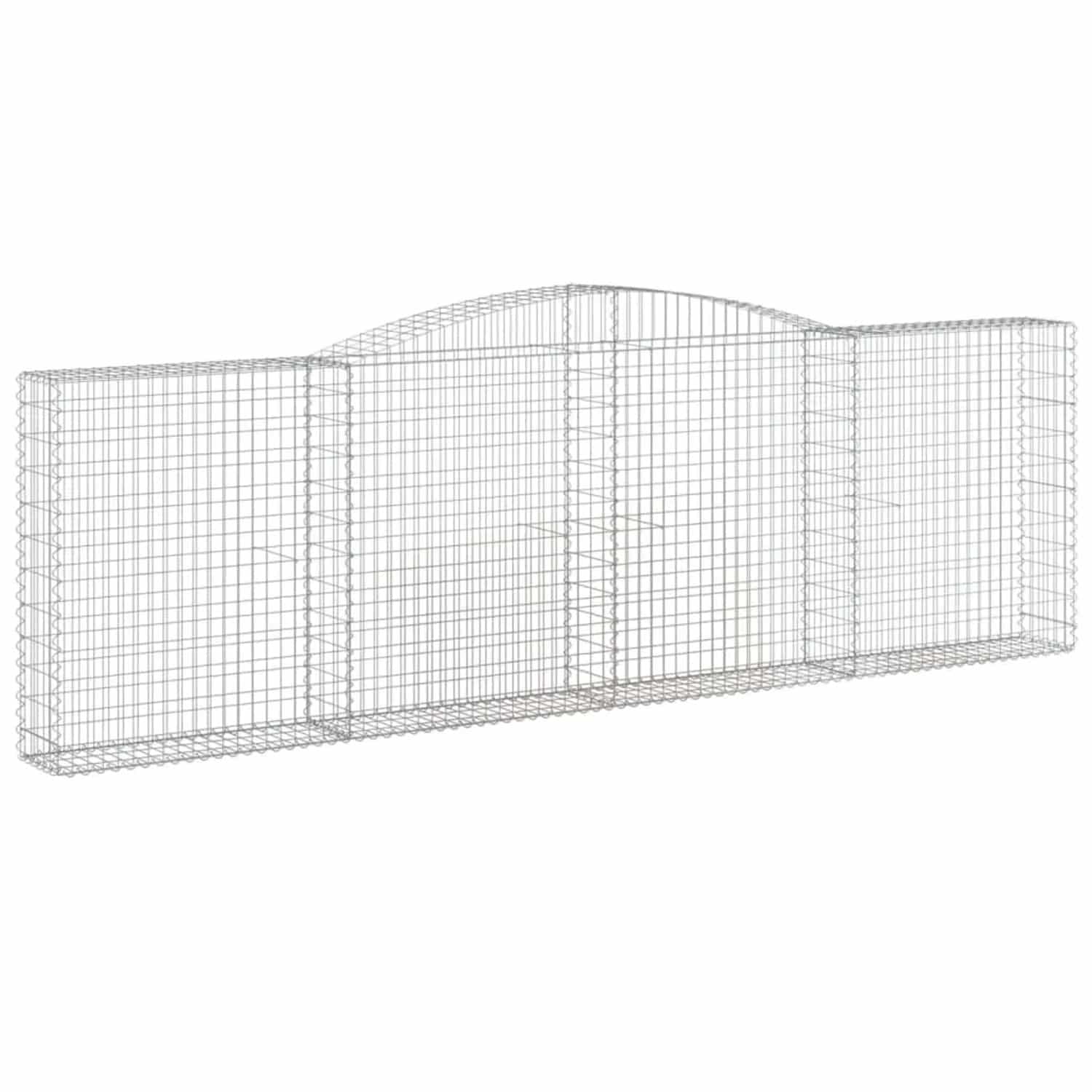 vidaXL Gabionen mit Hochbogen 8 Stk 400x30x120/140cm Eisen 1635358