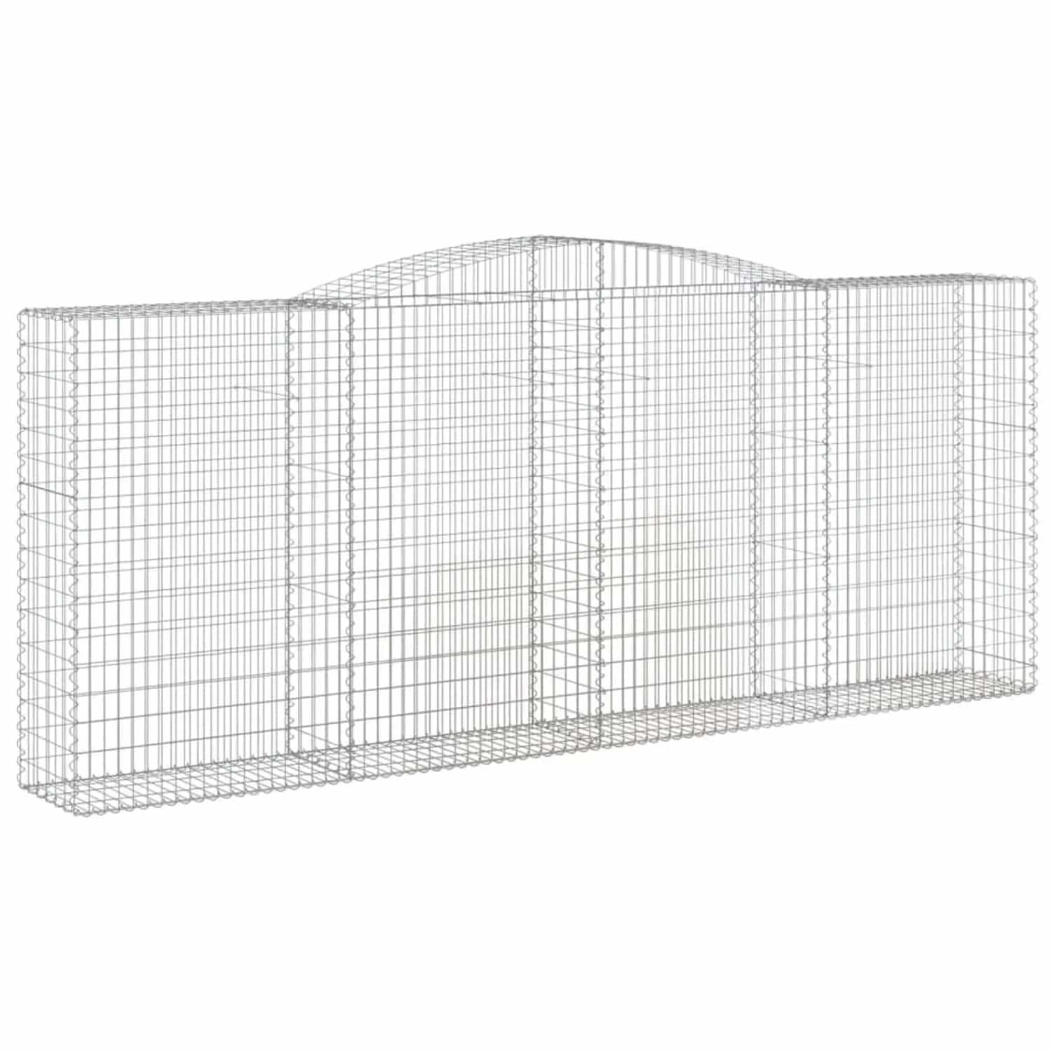 vidaXL Gabionen mit Hochbogen 8 Stk 400x50x160/180cm Eisen 1635418