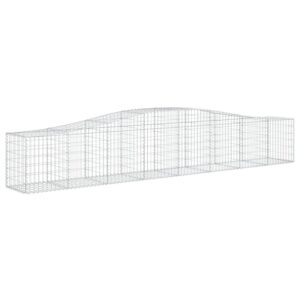vidaXL Gabionen mit Hochbogen 8 Stk 400x50x60/80cm Eisen 1562345