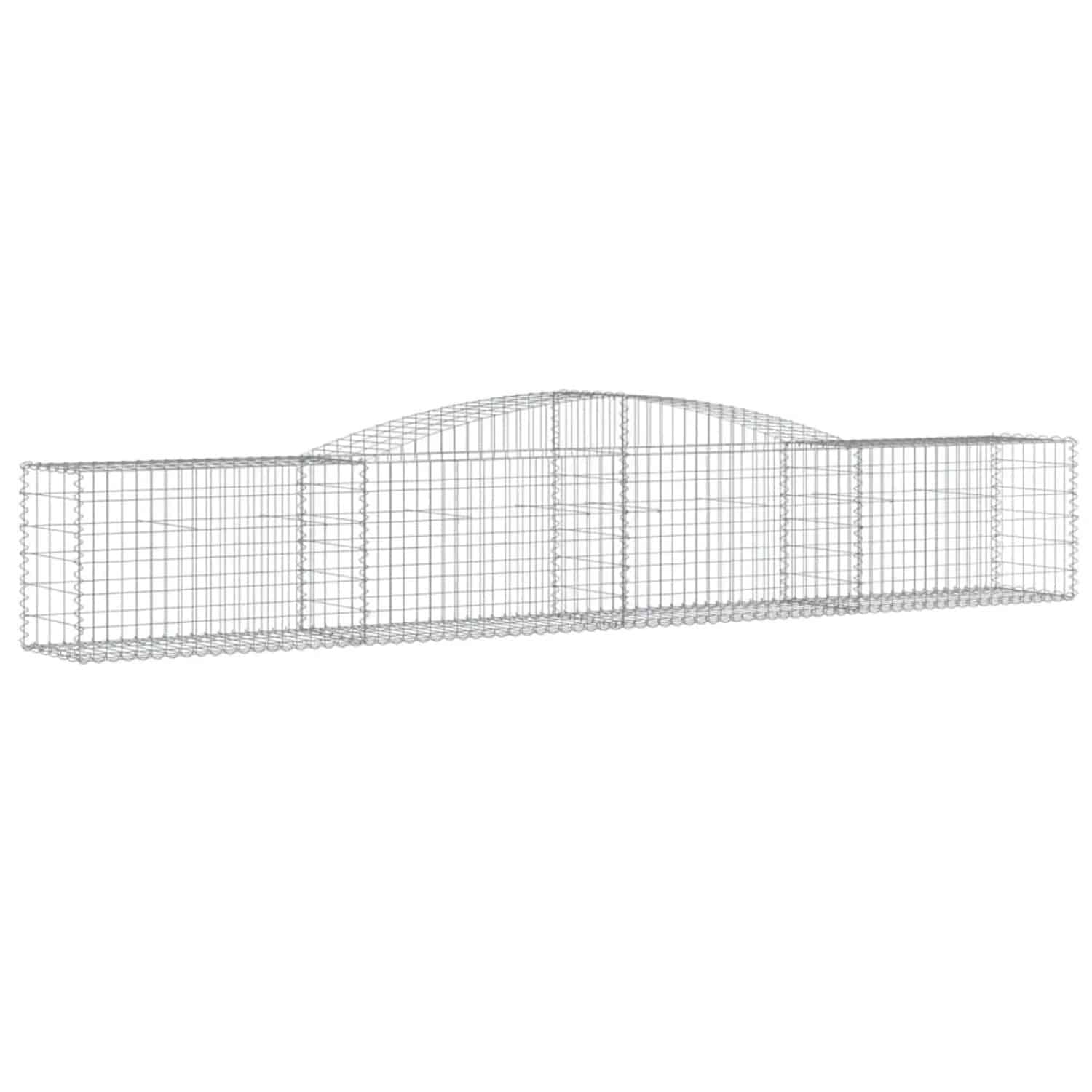 vidaXL Gabionen mit Hochbogen 8 Stk 400x50x60/80cm Eisen 1635406