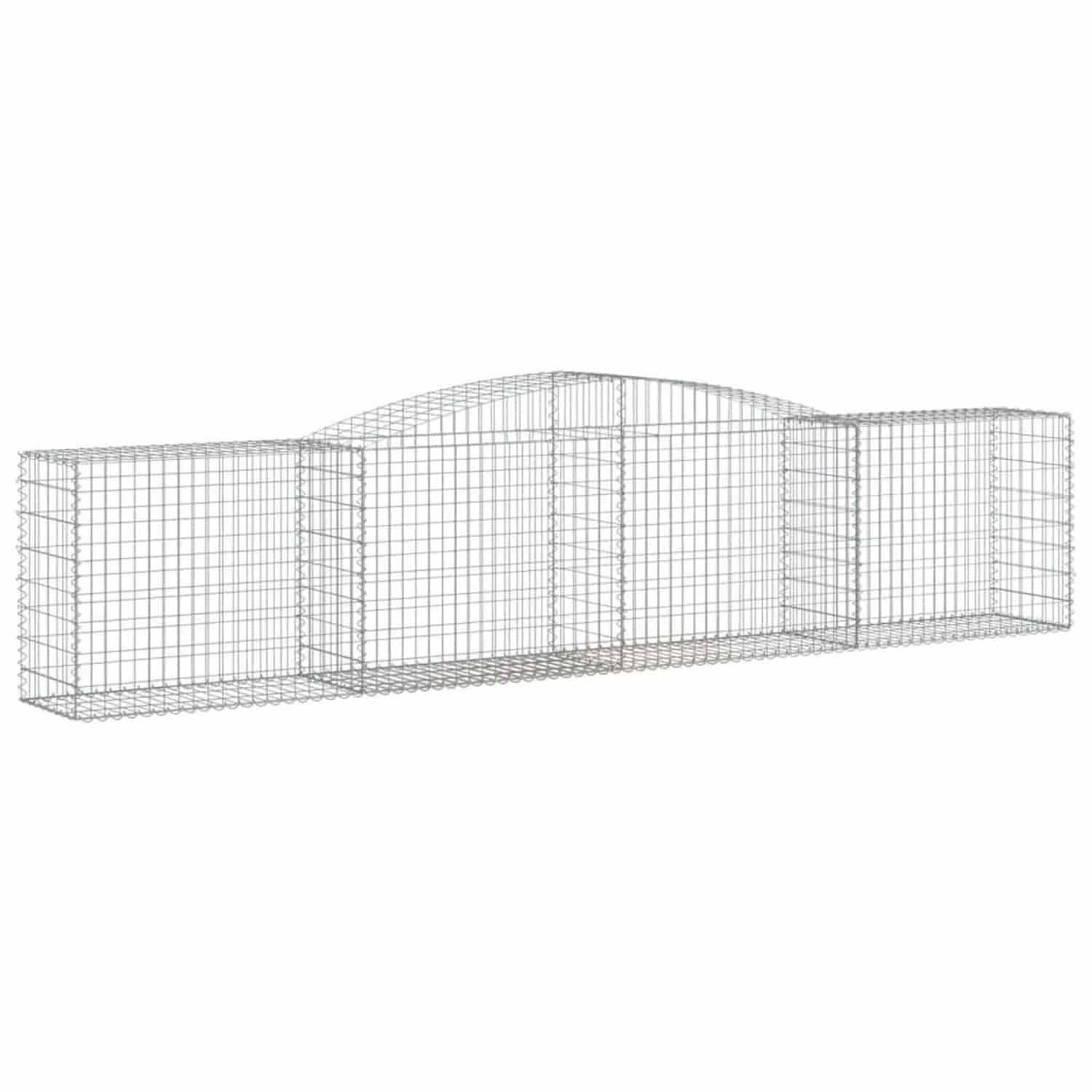 vidaXL Gabionen mit Hochbogen 8 Stk 400x50x80/100cm Verzinktes Eisen 3146989