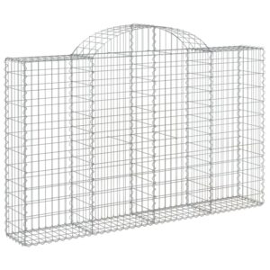vidaXL Gabionen mit Hochbogen 9 Stk 200x30x120/140cm Eisen 1668534