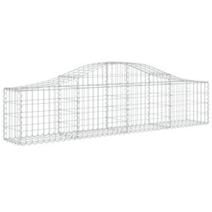 vidaXL Gabionen mit Hochbogen 9 Stk 200x30x40/60 cm Verzinktes Eisen 3145374