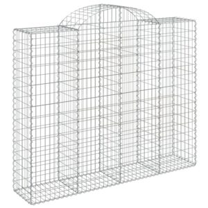 vidaXL Gabionen mit Hochbogen 9 Stk 200x50x160/180cm Eisen 1669131