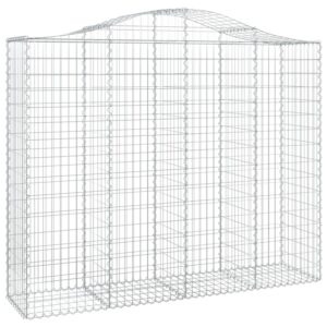 vidaXL Gabionen mit Hochbogen 9 Stk 200x50x160/180cm Verzinktes Eisen 3145710
