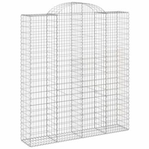 vidaXL Gabionen mit Hochbogen 9 Stk 200x50x220/240cm Verzinktes Eisen 3146453