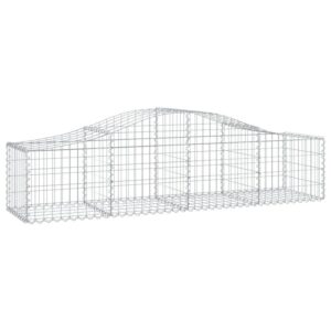 vidaXL Gabionen mit Hochbogen 9 Stk 200x50x40/60 cm Verzinktes Eisen 3145584